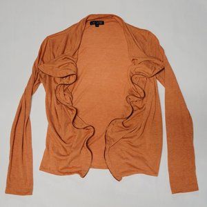 Love Culture Orange Draped Cardigan